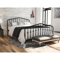 Dorel Bushwick Metal Bed Double Black Metal Bed