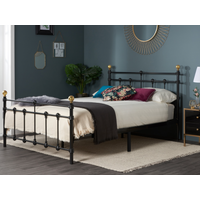 Birlea Atlas Black Single Black Metal Bed