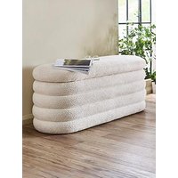Julian Bowen Hailey Boucle Ottoman Storage Bench