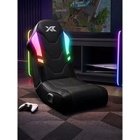 X Rocker Shadow Rgb 2.0 Audio Floor Rocker Gaming Chair With App Control - Black