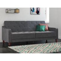 Dorel Vintage Tufted Grey Velvet Sofa Bed