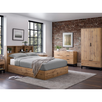 Julian Bowen Bali Ottoman Bed Single Oak Ottoman Bed