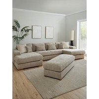 Very Home Broadgate Large U-Shape Modular Sofa With Footstool - Made To Order In The Uk