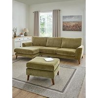Very Home Aiyanna Fabric Left Hand 3 Seater Chaise + Footstool - Made To Order In The Uk