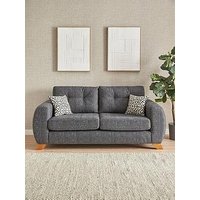 Very Home Prent Fabric 3 Seater Sofa - Grey - Made To Order In The Uk