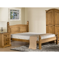 Birlea Corona Low Foot End Single Antique Wax Wooden Bed