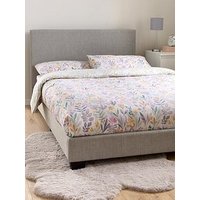 Very Home Riley Fabric Small Double Bed Frame With Mattress Options (Buy & Save!) - Light Grey - Bed Frame With Premium Mattress