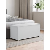 Vida Designs Leon Storage Ottoman - White