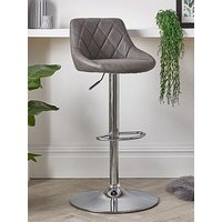 Very Home Diamond Stitch Faux Leather Bar Stool - Grey - Fsc&Reg; Certified