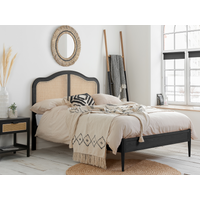 Birlea Leonie Rattan Bed Super King Black Wooden Bed