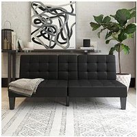 Dorel Home Adalynn Faux Leather Sofa Bed Futon - Black