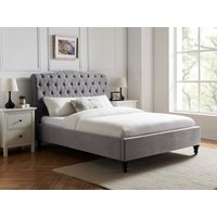 Limelight Rosa Double Light Grey Fabric Bed