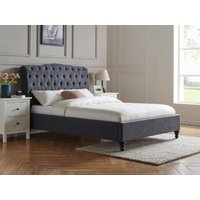 Limelight Rosa Super King Dark Grey Fabric Bed
