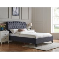 Limelight Rosa King Size Dark Grey Fabric Bed
