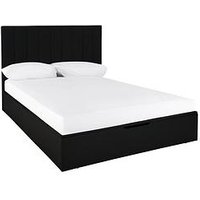 Very Home Nova Faux Leather End Lift Up Storage Ottoman Bed With Mattress Options (Buy & Save!) - Bed Frame With Microquilt Mattress