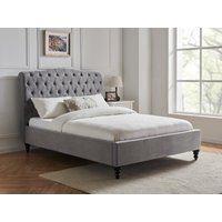 Limelight Rosa King Size Light Grey Fabric Bed