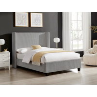 Limelight Gemini King Size Grey Fabric Bed