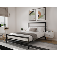 Snuggle Beds Thor Double Black Metal Bed