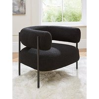 Very Home Icon Boucle Fabric Accent Chair - Black