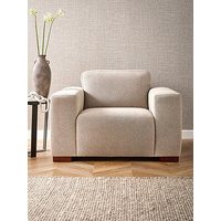 Michelle Keegan Home Cortes Fabric Armchair - Natural