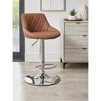 Very Home Diamond Stitch Faux Leather Bar Stool - Tan- Fsc&Reg; Certified