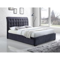 Time Living Hamilton King Size Dark Grey Fabric Bed