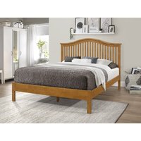 Time Living Chester Double Oak Wooden Bed
