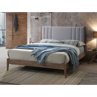 Time Living Cheslyn King Size Light Grey Wooden Bed