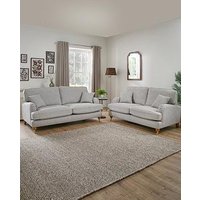 Very Home Bay Stripe 3 Seater + 2 Seater Fabric Sofa Set (Buy & Save!) - Made To Order In The Uk