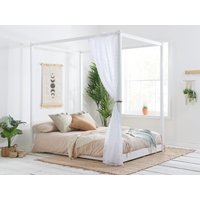 Birlea Darwin Four Poster Double White Wooden Bed