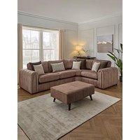 Very Home Amara Right Hand Double Arm Corner Group With Footstool - Made To Order In The Uk