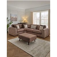 Very Home Amara Left Hand Double Arm Corner Group Sofa With Footstool - Made To Order In The Uk