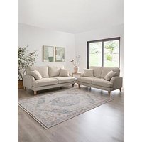 Michelle Keegan Home Hepburn 3 Seater + 2 Seater Fabric Sofa Set (Buy & Save!)