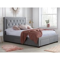Birlea Woodbury Grey Double Grey Fabric Bed