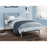 Julian Bowen Alpen Bed Single Silver Slatted Bedstead Metal Bed