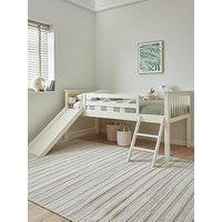 Very Home Novara Mid Sleeper With Slide With Mattress Options (Buy & Save!) - White - Fsc&Reg; Certified - Bunk Bed With Standard Mattress
