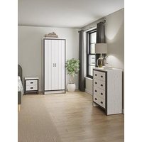 Gfw Boston 3 Piece Package - 2 Door Wardrobe, 4 Drawer Chest And 2 Drawer Bedside Chest