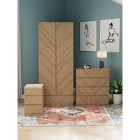 Gfw Catania 3Pc Bedroom Set (2 Door Robe, 4 Drawer Chest, 3 Drawer Bedside)