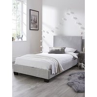 Very Home Riley Fabric Single Bed Frame With Mattress Options (Buy & Save!) - Bedframe + Standard Mattress