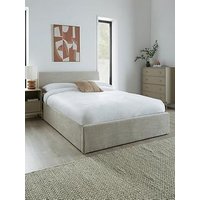Very Home Porto End Lift Up Storage Ottoman Bed With Mattress Options (Buy & Save!) - Natural - Fsc&Reg; Certified - Bed Frame With Microquilt Mattress