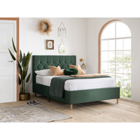 Birlea Loxley Small Double Green Fabric Bed