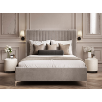 LPD Furniture Berkeley King Size Grey Fabric Fabric Bed