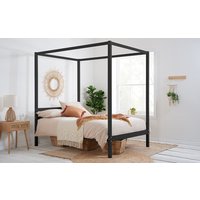 Birlea Mercia Four Poster Bed Frame, Double, Black