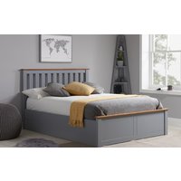 Birlea Phoenix Wooden Ottoman Bed Frame, Small Double, Pearl Grey