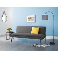 Julian Bowen Gaudi Curled Base Sofabed Small Single Grey Linen Sofa Bed