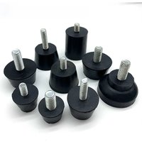 4Pcs Rubber Adjustable Feet Pad With Screw M6 M8 M10 Table Chair Balck Leveling Foot Pad Furniture Leg Anti-shock Protection