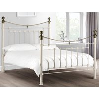 Julian Bowen Victoria Bed Double White Metal Bed