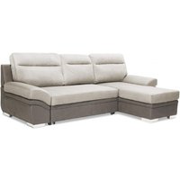 Heartlands Furniture Jessica 2 Seater Sofa Bed with Chaise Linen Grey Grey Sofa Bed