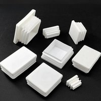 White Square Plugs Pipe Tube Cap Plastic Tubing End Cap Insert Blanking Stopper Rectangle Dust Cover13x13mm-100x100mm