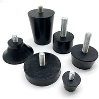 2-20Pcs Rubber Adjustable Feet Pad M6 M8 M10 With Screw Table Chair Balck Leveling Foot Pad Furniture Leg Anti-shock Protection